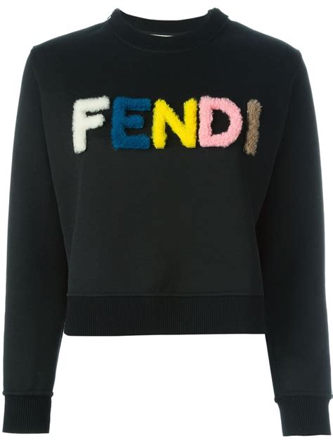 fendi sweat shirt|Fendi beaded graphic sweatshirt.